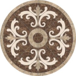 Barcelona Round Medallion - Emperador Dark