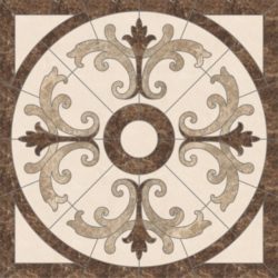 Barcelona Square Medallion - Emperador Dark