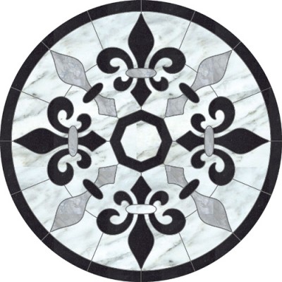 Bordeaux Round Medallion - Temple Gray