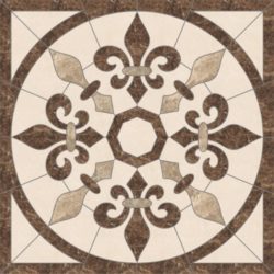 Bordeaux Square Medallion - Emperador Light