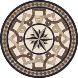 Cartesian Round Medallion - Emperador Dark