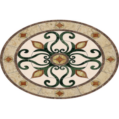 Florence Oval Medallion - Jewel Verde Green