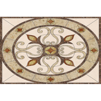 Florence Rectangle Medallion - Crema Marfil