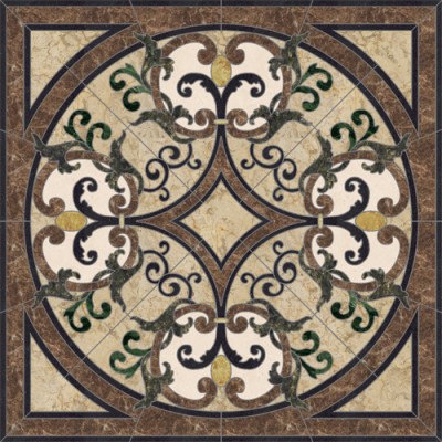 Hawthorne Square Medallion - Absolute Black
