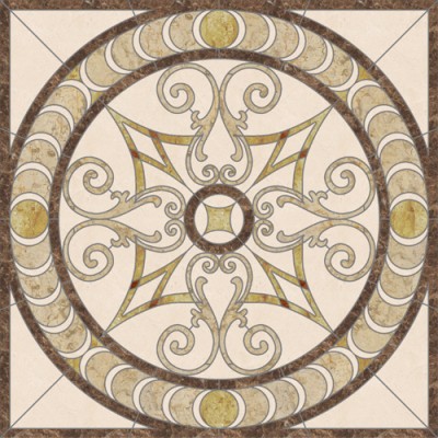Milano Square Medallion - Champagne Gold