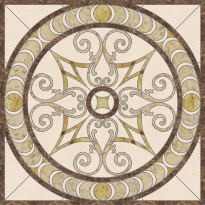 Milano Square Medallion - Champagne Gold