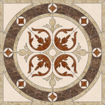 Renaissance Modified Square Medallion - Champagne Gold