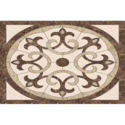Savannah Rectangle Medallion - Emperador Dark