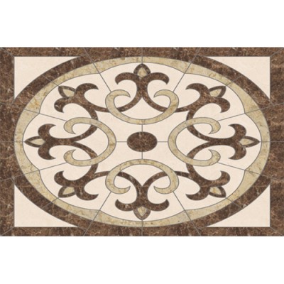 Savannah Rectangle Medallion - Emperador Dark