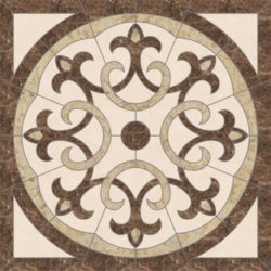 Savannah Square Medallion - Emperador Dark