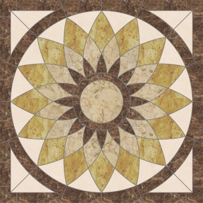 Sienna Square Medallion - Champagne Gold