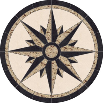 Starburst Round Medallion - Venetian Gold