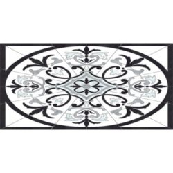 Valencia Rectangle Medallion - Temple Gray