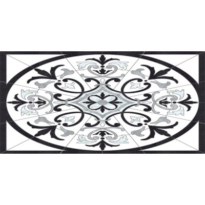 Valencia Rectangle Medallion - Temple Gray