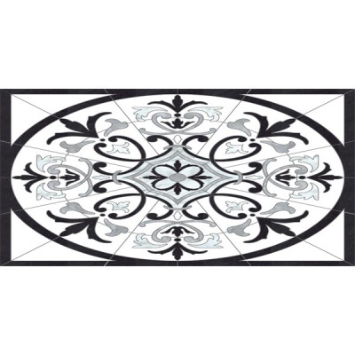 Valencia Rectangle Medallion - Temple Gray