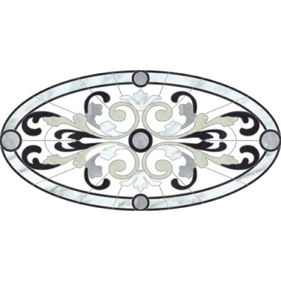 Venetian Oval Medallion - Temple Gray