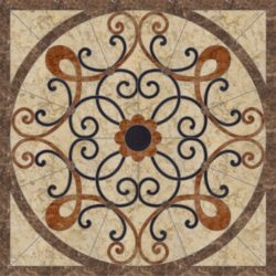 Versailles Square Medallion - Rosa Verona